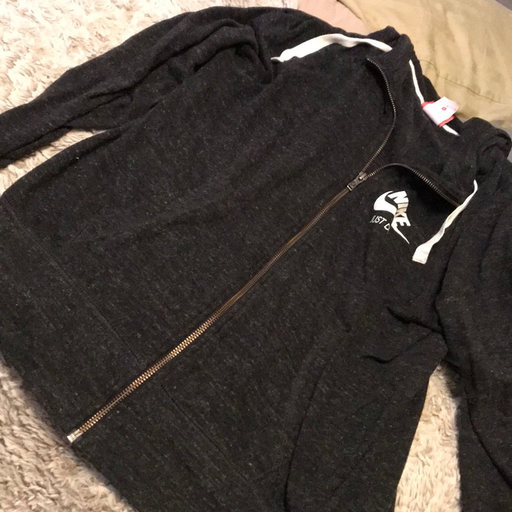 Nike Front Zipper Hoodie M Black New Condition